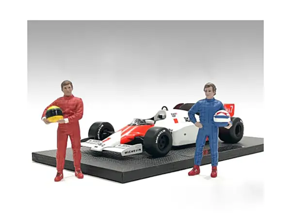 "Racing Legends" 80's Figures A and B Set of 2 for 1/18 Scale Models by American Diorama #1