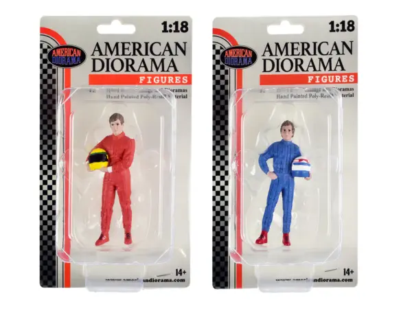 "Racing Legends" 80's Figures A and B Set of 2 for 1/18 Scale Models by American Diorama #4