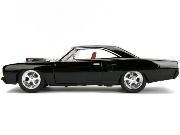1970 Plymouth Road Runner 440 Black with Red Interior "Bigtime Muscle" Series 1/24 Diecast Model Car by Jada #3