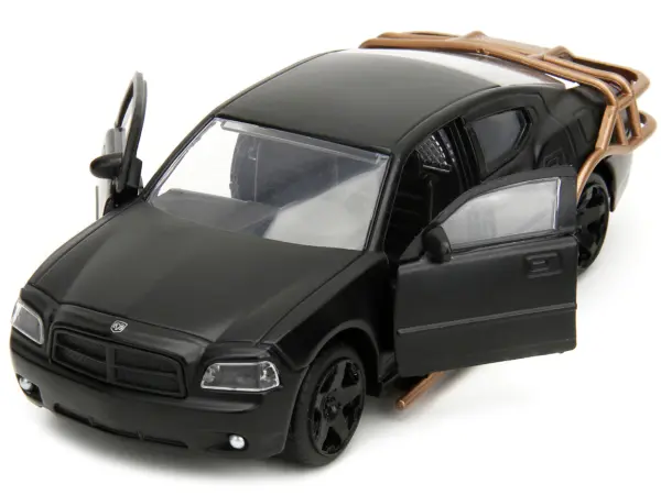2006 Dodge Charger Matt Black with Outer Cage "Fast & Furious" Series 1/32 Diecast Model Car by Jada #2
