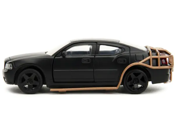 2006 Dodge Charger Matt Black with Outer Cage "Fast & Furious" Series 1/32 Diecast Model Car by Jada #3