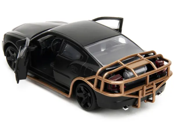 2006 Dodge Charger Matt Black with Outer Cage "Fast & Furious" Series 1/32 Diecast Model Car by Jada #4