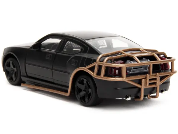 2006 Dodge Charger Matt Black with Outer Cage "Fast & Furious" Series 1/32 Diecast Model Car by Jada #5