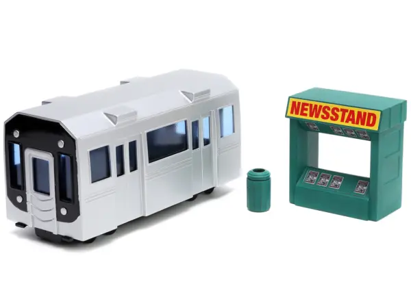 "Daily Bugle" and Subway Diorama Set with Spider-Man and J. Jonah Jameson Diecast Figures "Marvel's Spider-Man" "Nano Scene" Series Models by Jada #4