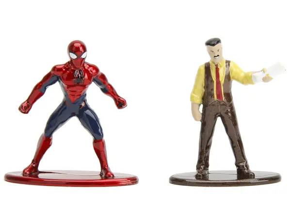 "Daily Bugle" and Subway Diorama Set with Spider-Man and J. Jonah Jameson Diecast Figures "Marvel's Spider-Man" "Nano Scene" Series Models by Jada #5