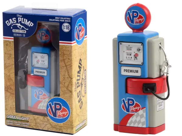1948 Wayne 100-A Gas Pump "VP Racing Fuels" Blue and Gray "Vintage Gas Pumps" Series 13 1/18 Diecast Model by Greenlight #1