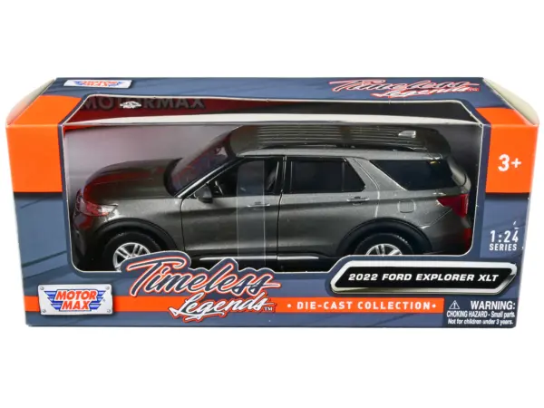 2022 Ford Explorer XLT Gray Metallic "Timeless Legends" Series 1/24 Diecast Model Car by Motormax #1