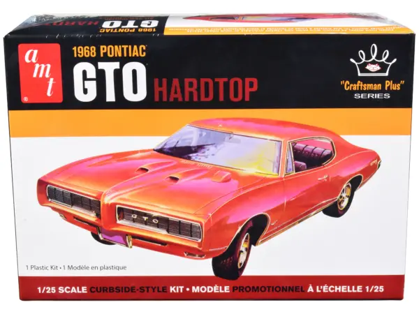 Skill 2 Model Kit 1968 Pontiac GTO Hardtop "Craftsman Plus" Series 1/25 Scale Model by AMT #1