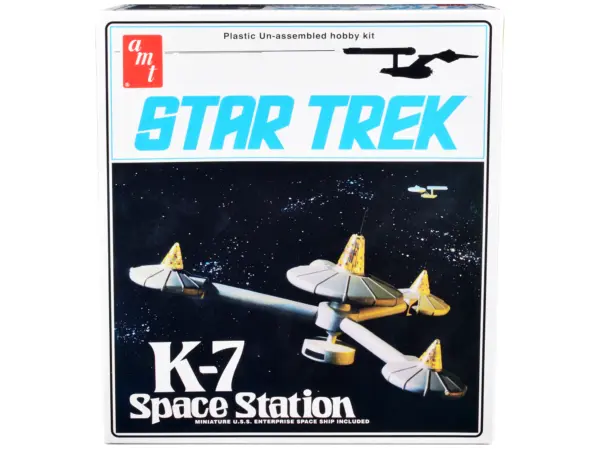 Skill 2 Model Kit K-7 Space Station "Star Trek" (1966-1969) TV Series 1/7600 Scale Model by AMT #1