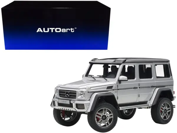 Mercedes Benz G500 4X4 2 Silver 1/18 Model Car by Autoart #1