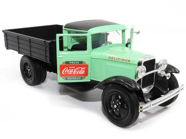 1931 Ford Model AA Pickup Truck Light Green and Black "Pause. Refresh. Drink Coca-Cola" 1/24 Diecast Model Car by Motor City Classics #2