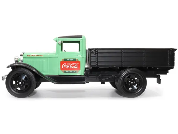 1931 Ford Model AA Pickup Truck Light Green and Black "Pause. Refresh. Drink Coca-Cola" 1/24 Diecast Model Car by Motor City Classics #3
