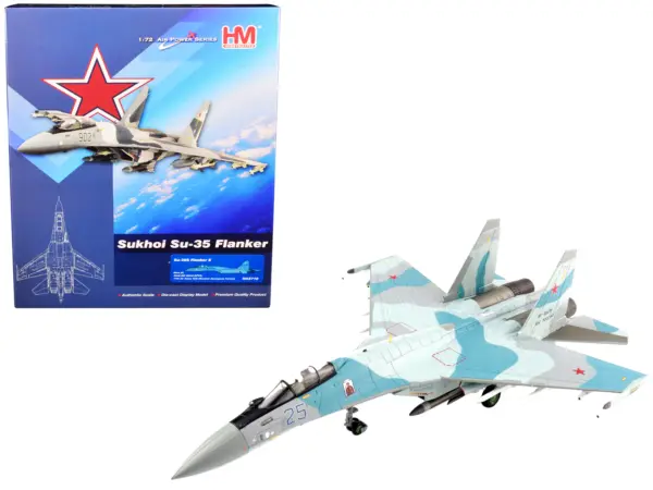 Sukhoi Su-35S Flanker E Fighter Aircraft "22nd IAP 303rd DPVO 11th Air Army VKS (Russian Aerospace Forces)" "Air Power Series" 1/72 Scale Model by Hobby Master #1
