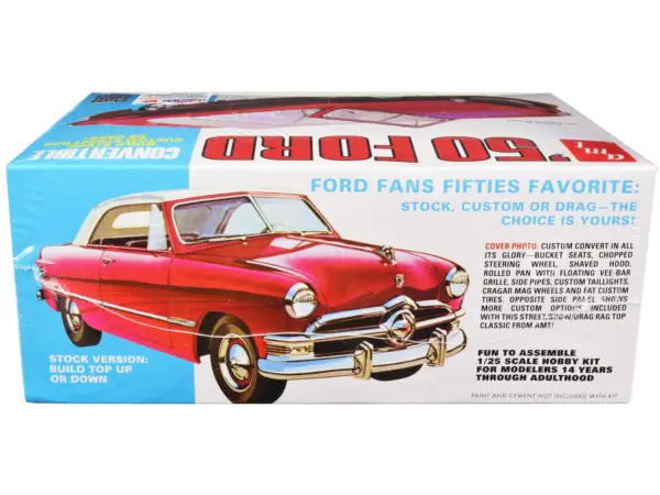 Skill 2 Model Kit 1950 Ford Convertible "Street Rods" 3-in-1 Kit 1/25 Scale Model by AMT #2