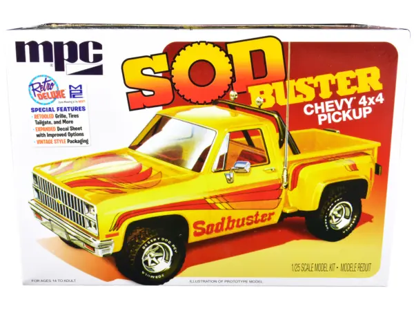 Skill 2 Model Kit 1981 Chevrolet 4x4 Stepside Pickup Truck "Sod Buster" 1/25 Scale Model by MPC #1