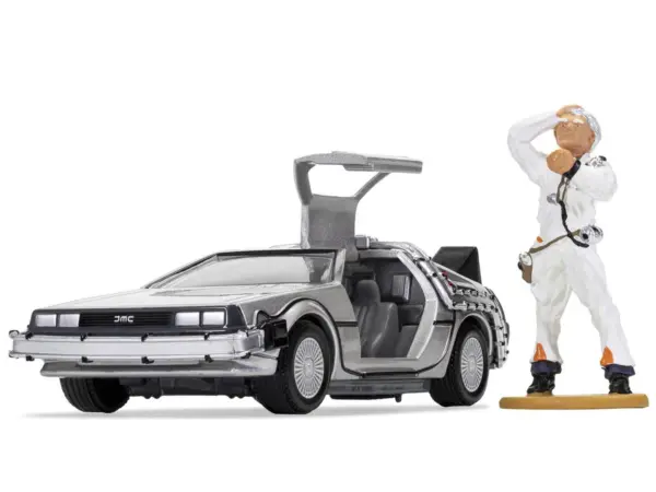 DMC DeLorean Time Machine with Doc Brown Figure "Back to the Future" (1985) Movie Diecast Model Car by Corgi #2
