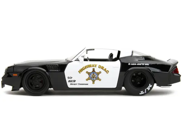 1979 Chevrolet Camaro Z28 Police Black and White "Highway Drag" "Bigtime Muscle" Series 1/24 Diecast Model Car by Jada #3