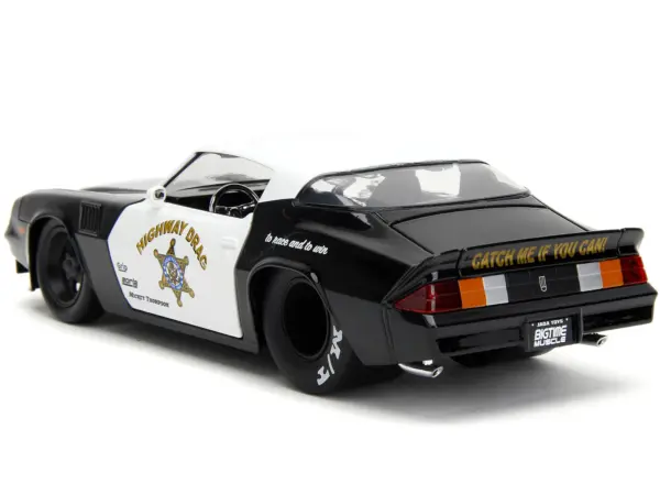 1979 Chevrolet Camaro Z28 Police Black and White "Highway Drag" "Bigtime Muscle" Series 1/24 Diecast Model Car by Jada #5