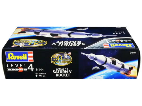 Level 4 Model Kit Apollo 11 Saturn V Rocket "50th Anniversary Moon Landing" 1/144 Scale Model by Revell #3