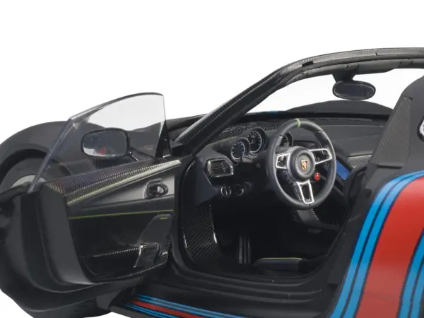 Porsche 918 Spyder Weissach Package Black/ Martini Livery #15 1/18 Model Car  by Autoart #4
