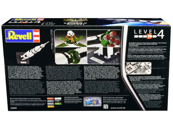 Level 4 Model Kit Apollo 11 Saturn V Rocket "50th Anniversary Moon Landing" 1/144 Scale Model by Revell #4