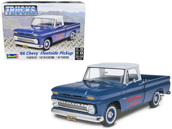 Level 4 Model Kit 1966 Chevrolet Fleetside Pickup Truck 1/25 Scale Model by Revell #1