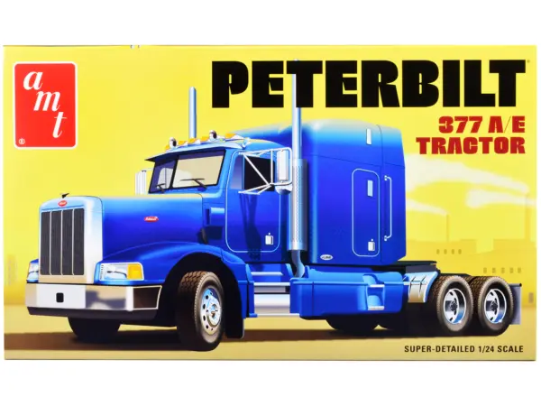 Skill 3 Model Kit Peterbilt 377 A/E Truck Tractor 1/24 Scale Model by AMT #1