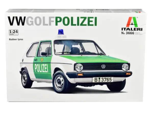 Skill 3 Model Kit 1978 Volkswagen Golf "Berlin Polizei (Police) Department" 1/24 Scale Model by Italeri #1