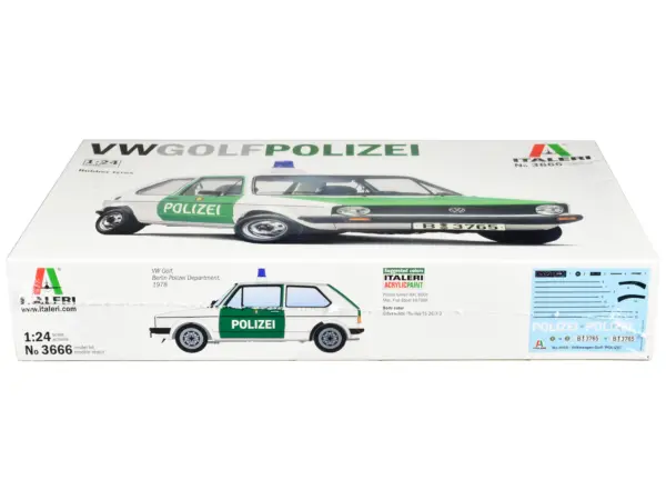 Skill 3 Model Kit 1978 Volkswagen Golf "Berlin Polizei (Police) Department" 1/24 Scale Model by Italeri #2