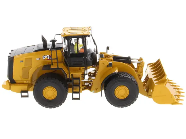 CAT Caterpillar 980 Wheel Loader Yellow with Operator "High Line Series" 1/50 Diecast Model by Diecast Masters #2