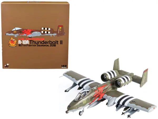 Fairchild Republic A-10A Thunderbolt II Aircraft "US Air Force 107th Fighter Squadron 100th Anniversary Edition" (2018) 1/144 Diecast Model by JC Wings #1