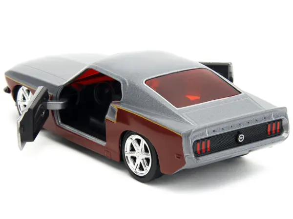 1969 Ford Mustang Silver Metallic and Dark Red and Star Lord Diecast Figure "Marvel Guardians of the Galaxy" "Hollywood Rides" Series 1/32 Diecast Model Car by Jada #4