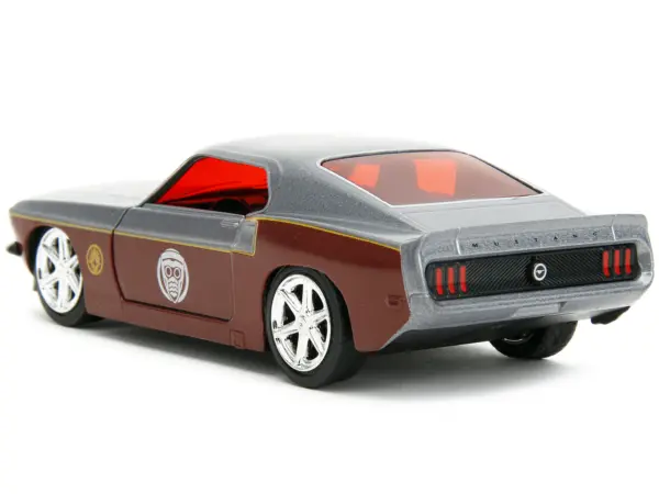 1969 Ford Mustang Silver Metallic and Dark Red and Star Lord Diecast Figure "Marvel Guardians of the Galaxy" "Hollywood Rides" Series 1/32 Diecast Model Car by Jada #5