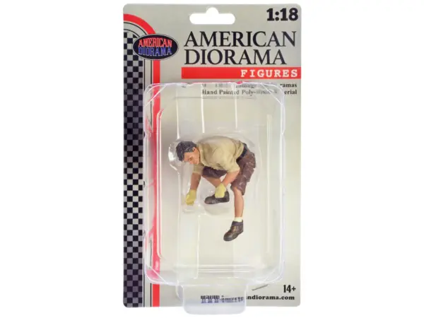 "4X4 Mechanic" Figure 2 with Board Accessory for 1/18 Scale Models by American Diorama #4
