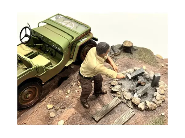 "4X4 Mechanic" Figure 3 for 1/18 Scale Models by American Diorama #3
