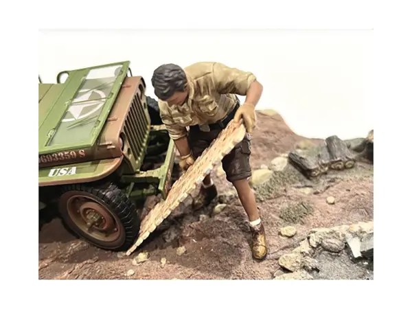 "4X4 Mechanic" Figure 8 with Board Accessory for 1/18 Scale Models by American Diorama #2
