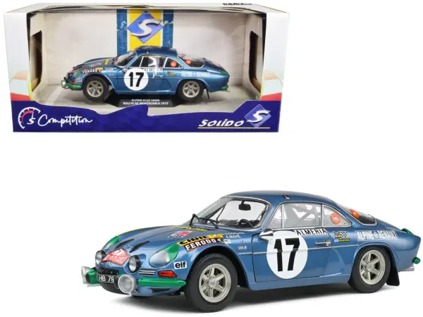 Alpine A110 1600S #17 Bernard Darniche - Alain Mahe "Rallye de Monte-Carlo" (1972) "Competition" Series 1/18 Diecast Model Car by Solido #1