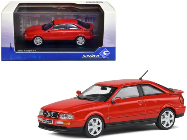 1992 Audi Coupe S2 Lazer Red 1/43 Diecast Model Car by Solido #1