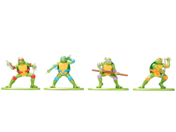 "Teenage Mutant Ninja Turtles" Turtle Lair Diorama Set with Figures and Party Wagon "Nano Scene" Series Model by Jada #5