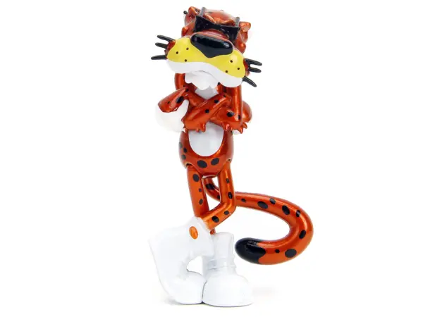 1985 Chevrolet Camaro Z/28 Orange Metallic with Graphics and Chester Cheetah Diecast Figure "Cheetos" "Hollywood Rides" Series 1/24 Diecast Model Car by Jada #5