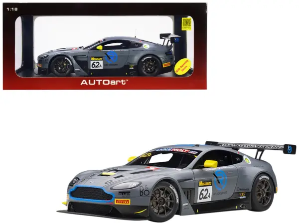 Aston Martin Vantage V12 GT3 #62A J. Dennis - M. Vaxiviere - M. Kirchhoefer Team R-Motorsport Bathurst 12H (2019) 1/18 Model Car by Autoart #1