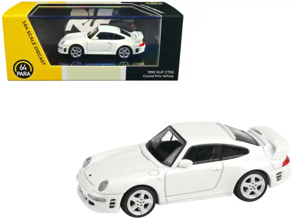 RUF CTR2 Grand Prix White 1/64 Diecast Model Car by Paragon Models #1