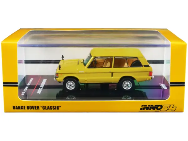 Land Rover "Classic" RHD (Right Hand Drive) Sanglow Yellow 1/64 Diecast Model Car by Inno Models #1