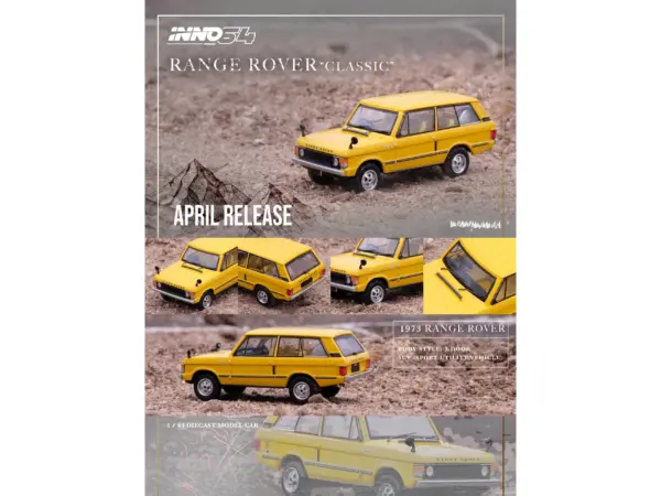 Land Rover "Classic" RHD (Right Hand Drive) Sanglow Yellow 1/64 Diecast Model Car by Inno Models #2