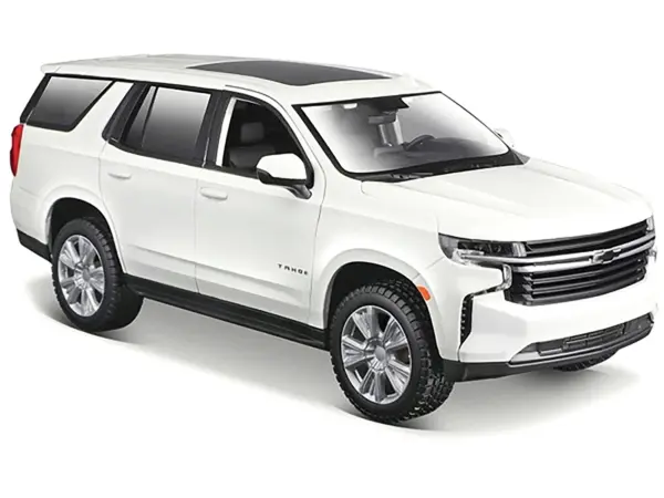 2021 Chevrolet Tahoe White with Sunroof "Special Edition" 1/26 Diecast Model Car by Maisto #2