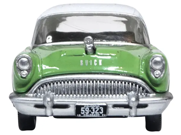 1954 Buick Century Estate Wagon Willow Green and White 1/87 (HO) Scale Diecast Model Car by Oxford Diecast #3