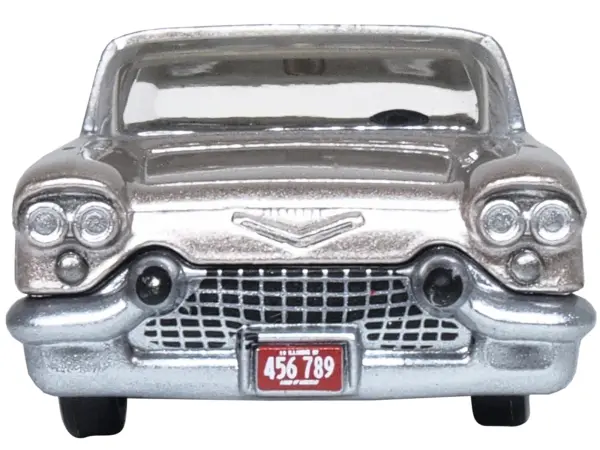 1957 Cadillac Eldorado Brougham Sandalwood Beige Metallic with Silver Top 1/87 (HO) Scale Diecast Model Car by Oxford Diecast #3