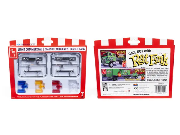 Skill 2 Model Kit Light Commercial Classic Emergency Flasher Bars Set of 10 pieces for 1/25 Scale Model by AMT #3