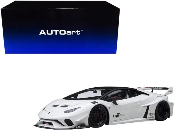 Lamborghini Huracan GT "LB-Silhouette Works" White with Black 1/18 Model Car by Autoart #1