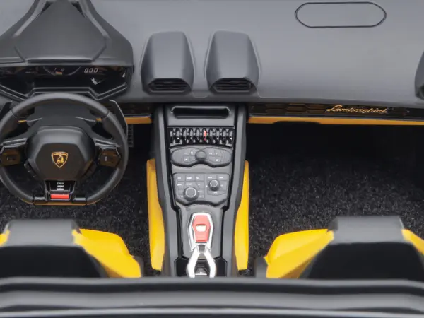 Lamborghini Huracan GT "LB-Silhouette Works" Yellow Metallic with Black Top 1/18 Model Car by Autoart #4